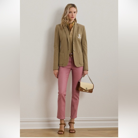 🏇Lauren Ralph Lauren Bullion Jacquard Crest Blazer NWT Size S 🏇 - Picture 2 of 9